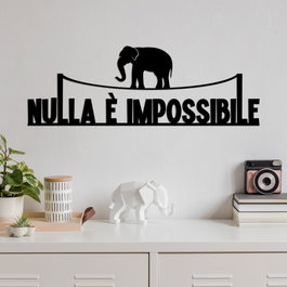 Wallity Nulla E Impossible 1 Escultura de Pared Negra en Metal